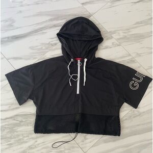 GUESS Women’s Black Hooded Windbreaker Size Small
